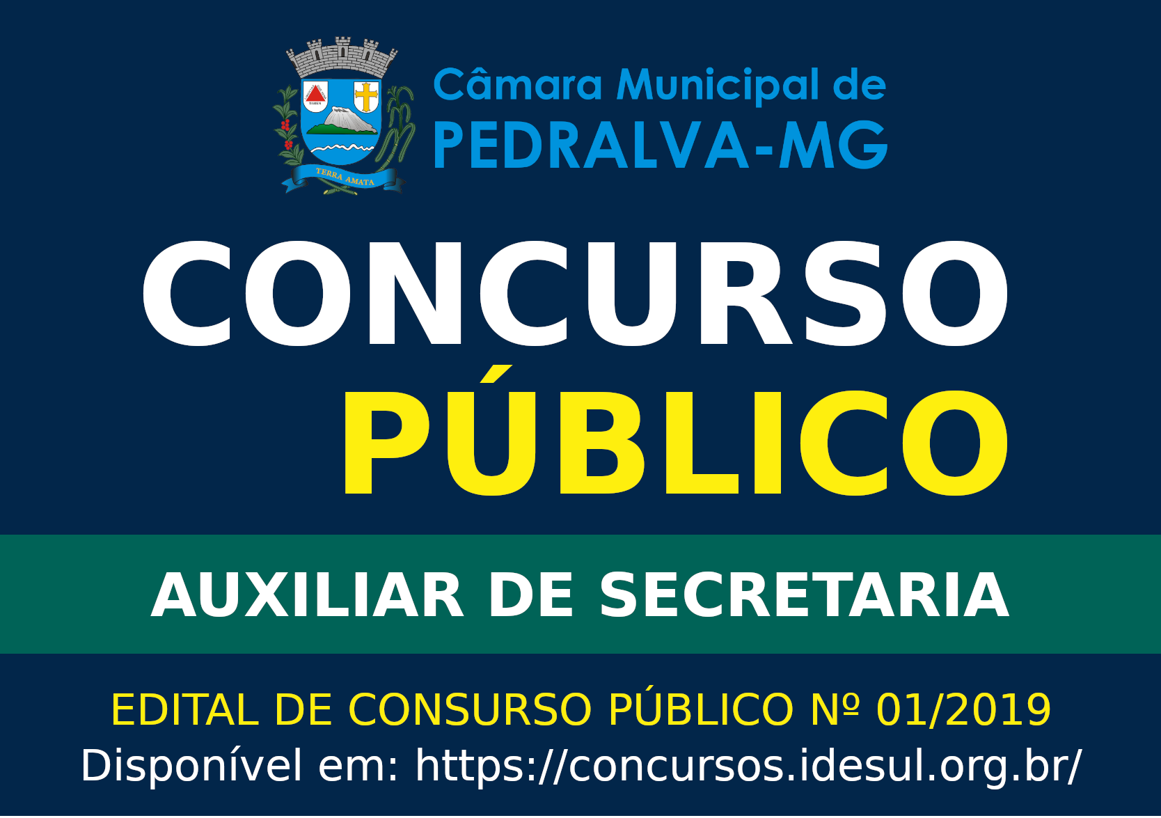 Abertura de Concurso Público – Edital nº 01/2019