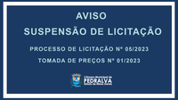 Aviso de Suspensão de Licitação