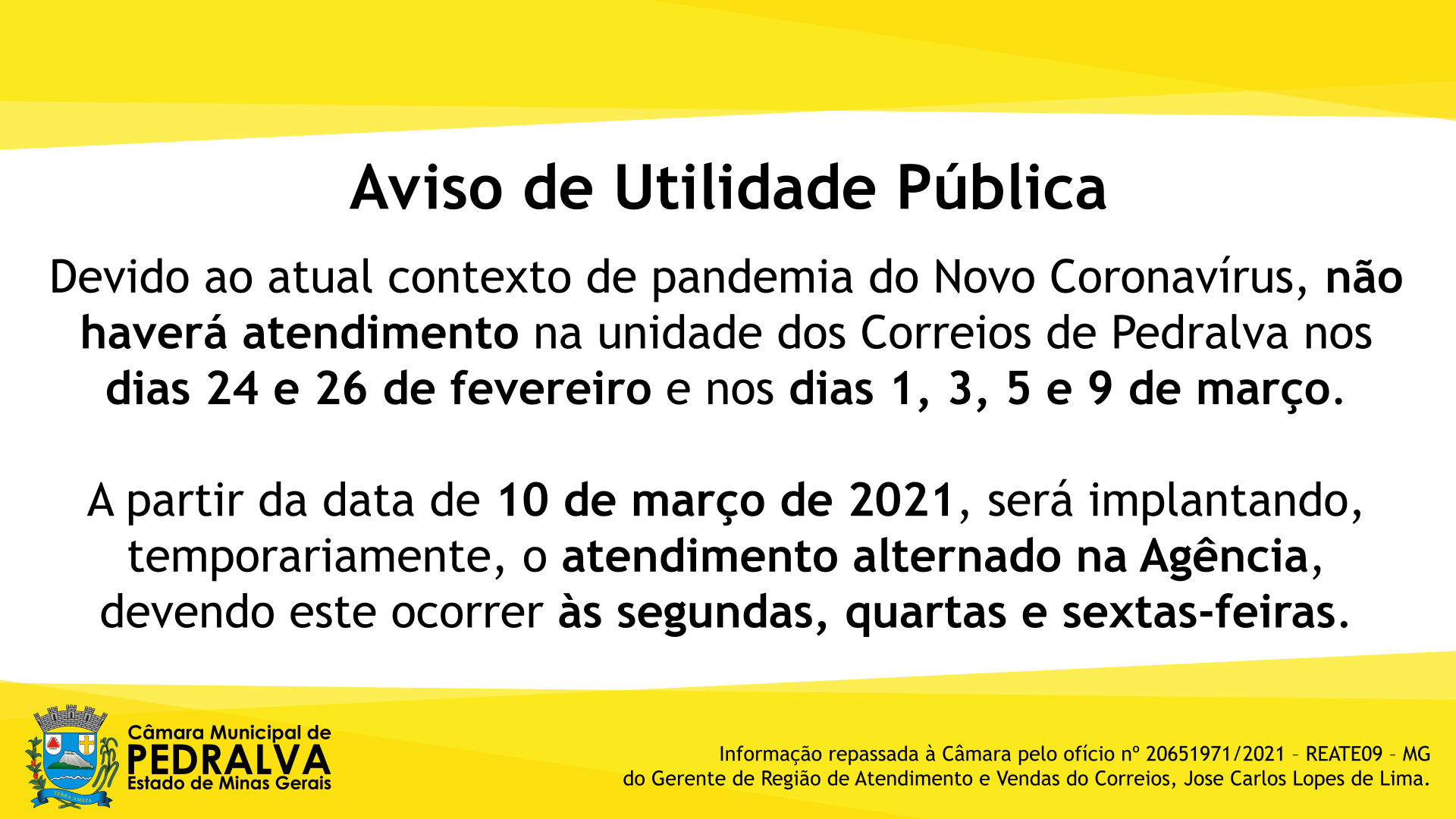 Aviso de Utilidade Pública