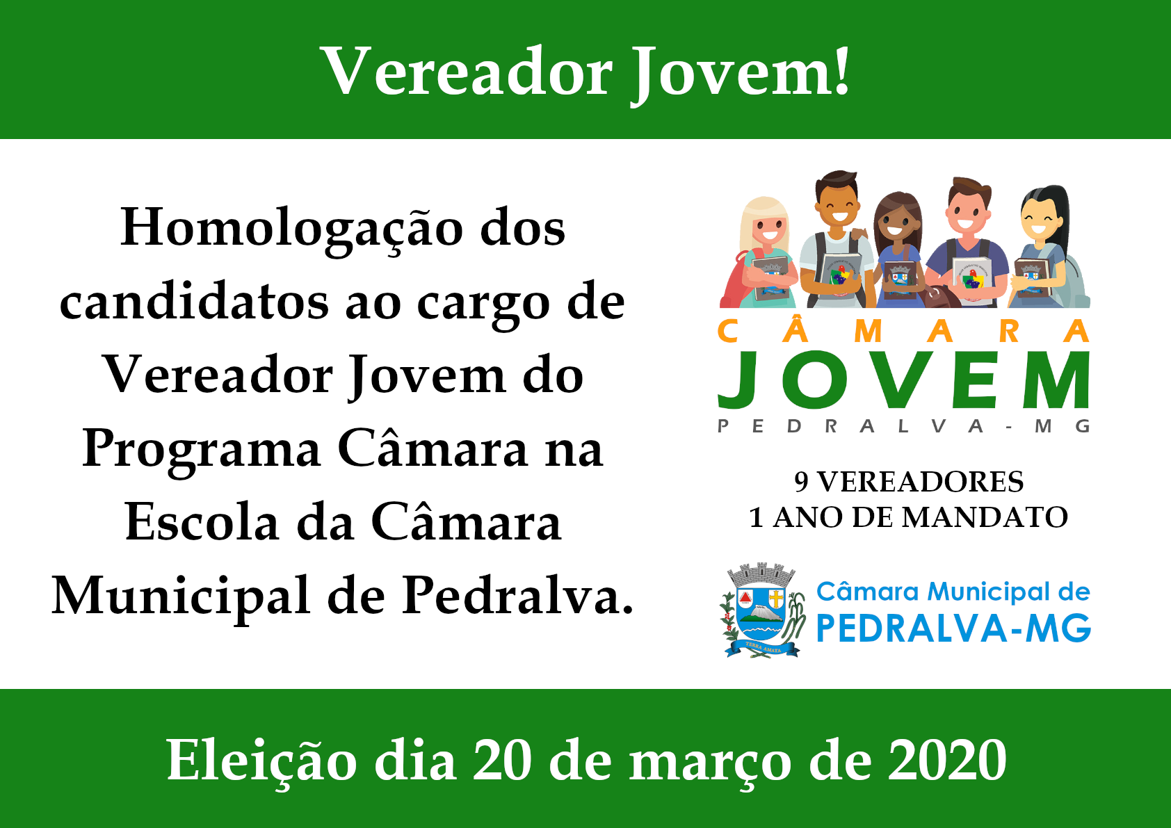 Candidatos a Vereador Jovem em 2020