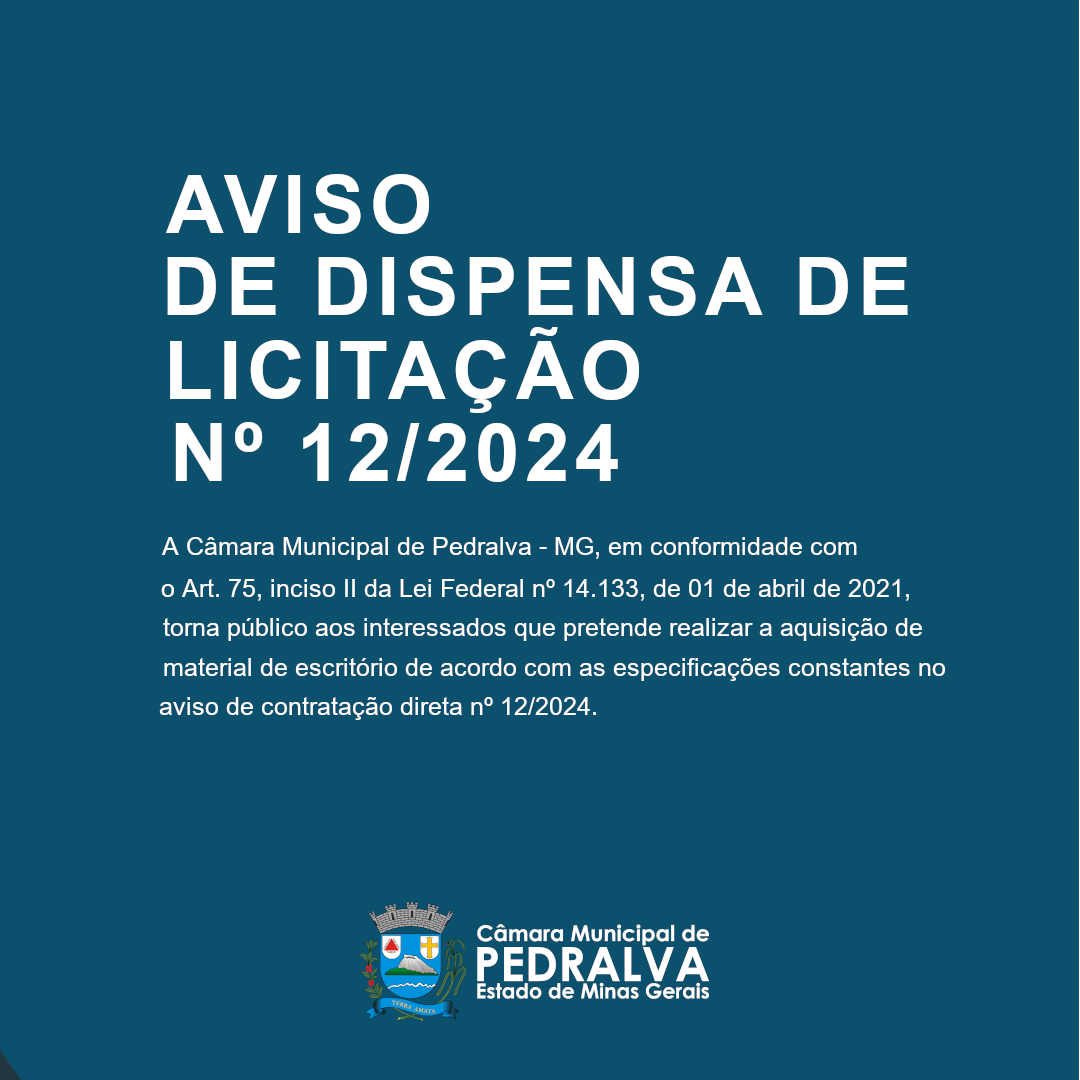 Dispensa de Licitação – Aquisição de Material de Escritório