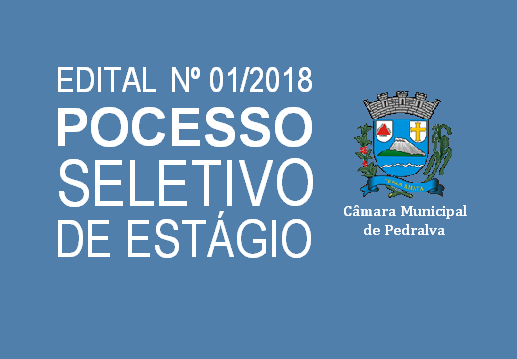 Edital nº 01/2018 - Processo seletivo de estágio