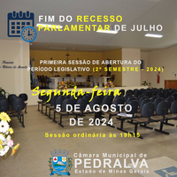 Fim do recesso parlamentar de julho