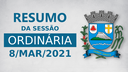 Resumo da 10ª Sessão Ordinária de 2021