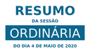 Resumo da 13ª Sessão Ordinária de 2020