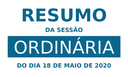 Resumo da 15ª Sessão Ordinária de 2020