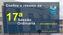 Resumo da 17ª Sessão Ordinária de 2023