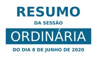 Resumo da 18ª Sessão Ordinária de 2020