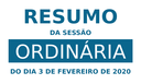 Resumo da 1ª Sessão Ordinária de 2020