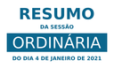 Resumo da 1ª Sessão Ordinária de 2021