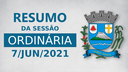 Resumo da 21ª Sessão Ordinária de 2021 