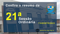 Resumo da 21ª Sessão Ordinária de 2023