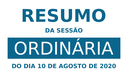 Resumo da 22ª Sessão Ordinária de 2020