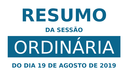 Resumo da 23ª Sessão Ordinária de 2019