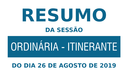 Resumo da 24ª Sessão Ordinária de 2019