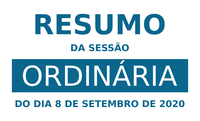 Resumo da 25ª Sessão Ordinária de 2020