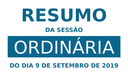 Resumo da 26ª Sessão Ordinária de 2019