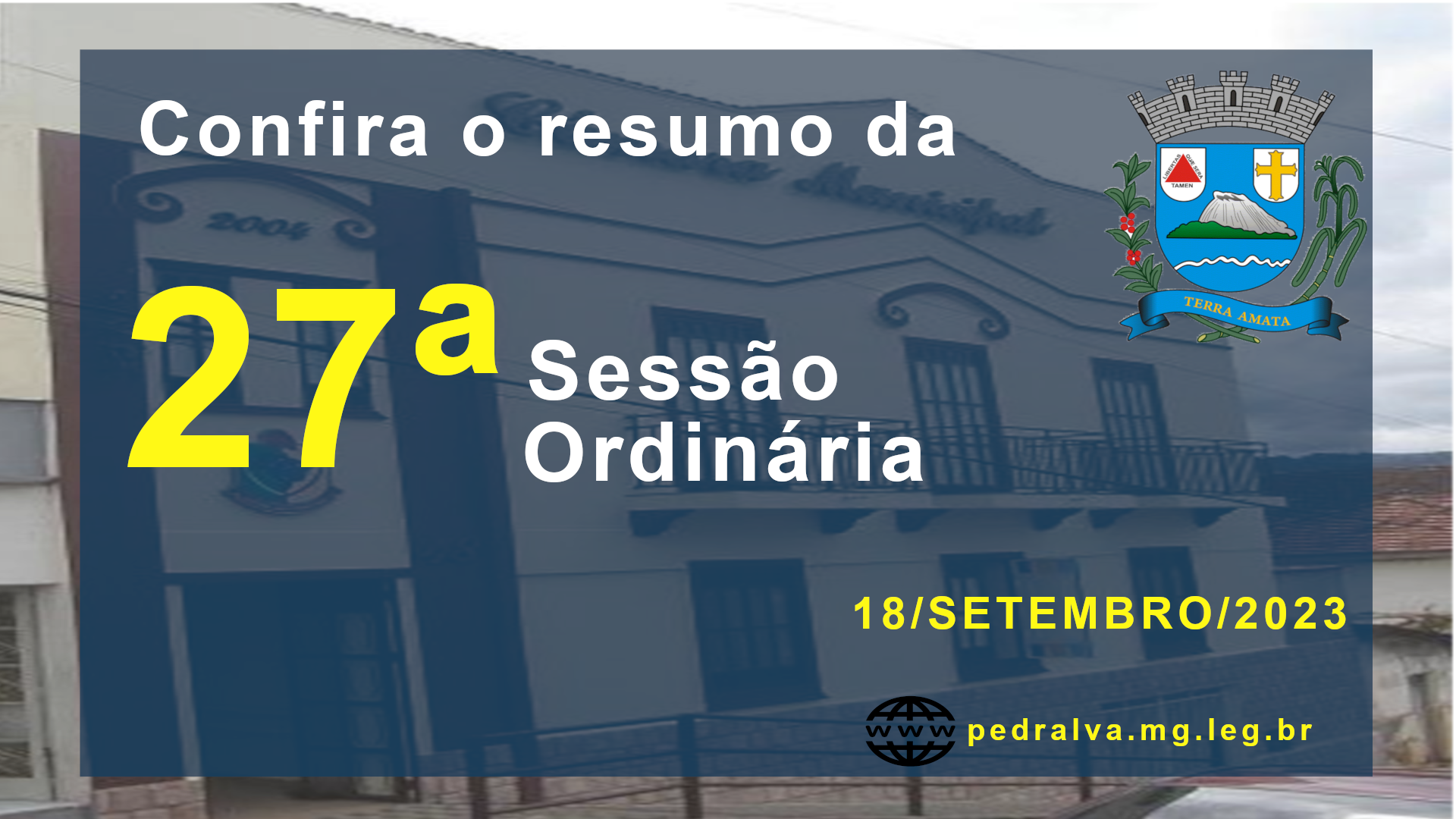 Resumo da 27ª Sessão Ordinária de 2023