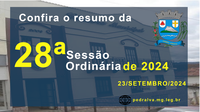 Resumo da 28ª Sessão Ordinária de 2024.