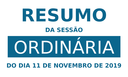 Resumo da 34ª Sessão Ordinária de 2019