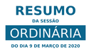 Resumo da 6ª Sessão Ordinária de 2020