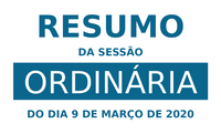 Resumo da 6ª Sessão Ordinária de 2020