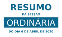 Resumo da 9ª Sessão Ordinária de 2020