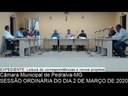 Sessão Ordinária do dia 02 de março de 2020