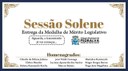 Sessão Solene de Entrega da Medalha de Mérito Legislativo